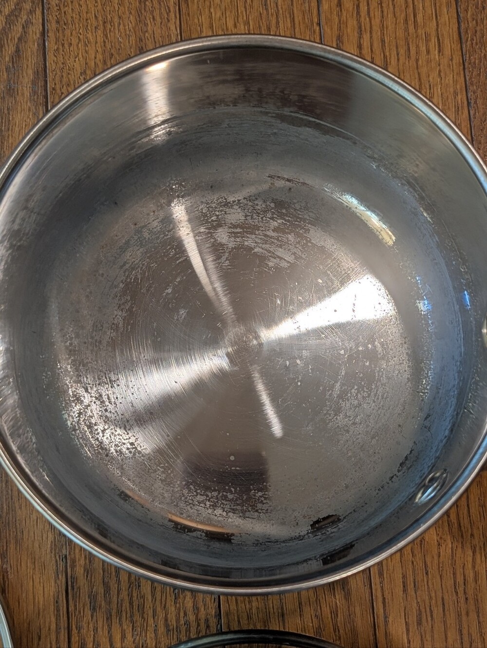 Denmark stainless steel sauce pan / double boiler with glass lid preowned - Picture 5 of 6